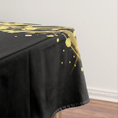 Gold Glitzer Confetti in der Black Runde Tischdecke (Beispiel)