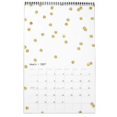 Gold Glitzer Confetti Kalender (Mär 2027)