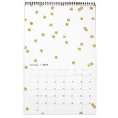 Gold Glitzer Confetti Kalender (Jan 2027)