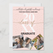 Gold Glitzer Confetti Klasse des Abschlusses Foto Ankündigung (Vorderseite)