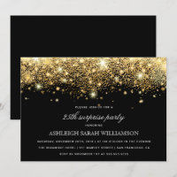 Gold Glitzer Confetti & Lights | Überraschendes Pa
