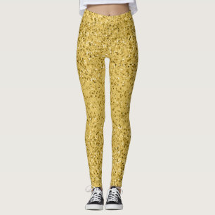 Gold Glitzer Confetti Look Leggings