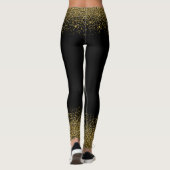 Gold Glitzer Confetti Look Leggings (Rückseite)