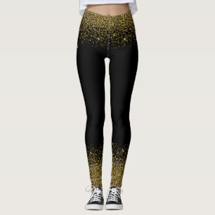 Gold Glitzer Confetti Look Leggings