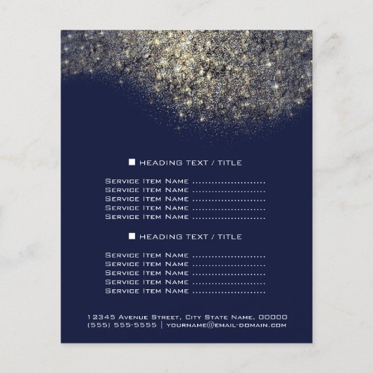 Gold Glitzer Confetti Maroon Confetti Flyer (Hinten)