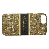 Gold Glitzer Confetti mit Goldakzenten Case-Mate iPhone Hülle (Rückseite (Horizontal))