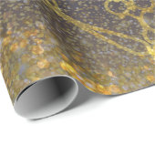 Gold Glitzer Confetti Mitternacht Geschenkpapier (Rolleneckpunkt)
