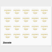 Gold Glitzer Confetti Name - Heart Sticker (Blatt)