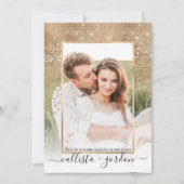 Gold Glitzer Confetti Ombre Foto Collage Wedding Einladung (Vorderseite)