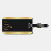 Gold Glitzer Confetti Print Gepäckanhänger (Rückseite horizontal)