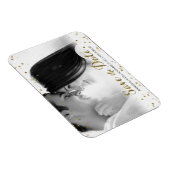 Gold Glitzer Confetti Save the Date Foto Magnet (Rechte Seite)