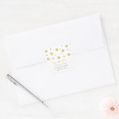 Gold Glitzer Confetti Save the Date Stickers (Umschlag)