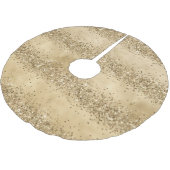 Gold Glitzer Confetti Sparkle Polyester Weihnachtsbaumdecke (Schrägansicht)