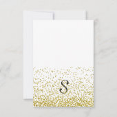 Gold Glitzer Confetti Tischnummern (Rückseite)