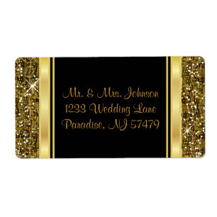 Gold Glitzer Confetti und Black Elegante