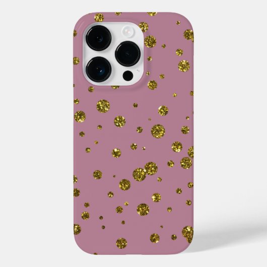 Gold Glitzer Confetti und Blush Phone Case (Rückseite)