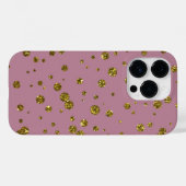 Gold Glitzer Confetti und Blush Phone Case (Rückseite (Horizontal))