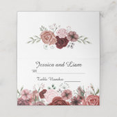 Gold Glitzer Confetti und Schwarz Platzkarte (Außenseite Aufgefaltet)