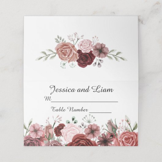 Gold Glitzer Confetti und Schwarz Platzkarte (Außenseite Aufgefaltet)