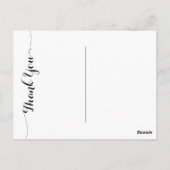 Gold Glitzer Confetti Vielen Dank Postkarte (Rückseite)