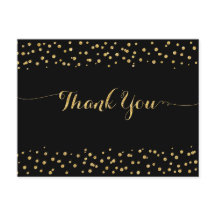 Gold Glitzer Confetti Vielen Dank