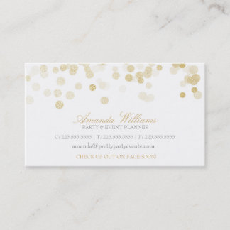 Gold Glitzer Confetti Visitenkarte