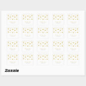 Gold Glitzer Confetti Wedding Stickers (Blatt)