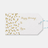 Gold Glitzer Confetti Weihnachtsmarken Geschenkanhänger