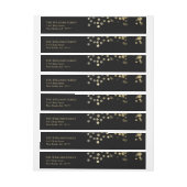 Gold Glitzer Confetti Wrap Label (Bogen)