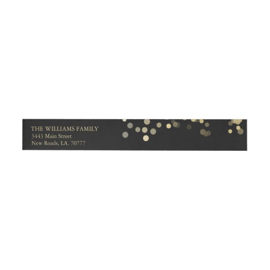 Gold Glitzer Confetti Wrap Label (Person)