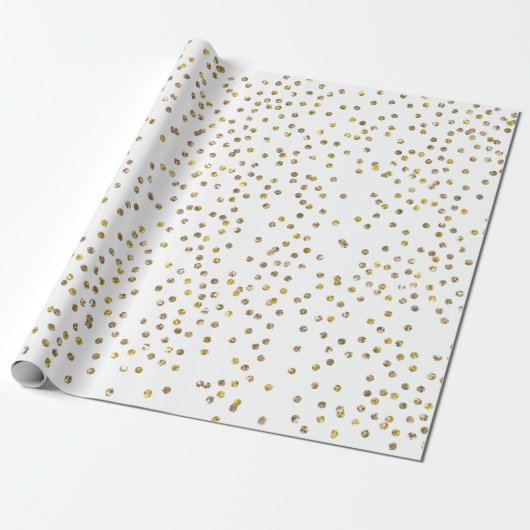 Gold Glitzer Confetti Wrapping Paper Geschenkpapier (Ungerollt)