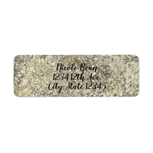 Gold Glitzer Crackle Modern Chic Glam Sparkle (Vorne)