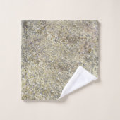 Gold Glitzer Crackle Modern Chic Glam Sparkle Badhandtuch Set (Waschlappen)