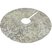 Gold Glitzer Crackle Modern Chic Glam Sparkle Polyester Weihnachtsbaumdecke (Schrägansicht)