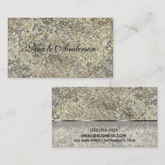 Gold Glitzer Crackle Modern Chic Glam Sparkle Visitenkarte (Vorne/Hinten)
