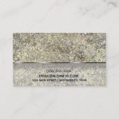 Gold Glitzer Crackle Modern Chic Glam Sparkle Visitenkarte (Rückseite)