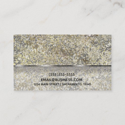 Gold Glitzer Crackle Modern Chic Glam Sparkle Visitenkarte (Rückseite)