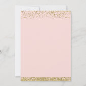 Gold Glitzer Cross Script Erste Heilige Kommune Einladung (Rückseite)