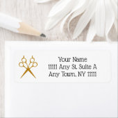 Gold Glitzer Crossed Scheren Friseur/Friseur/Frise (Insitu)