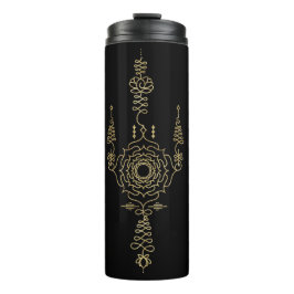 *~* Gold Glitzer Crown Chakra Totem BLACK Thermosbecher