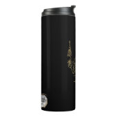 *~* Gold Glitzer Crown Chakra Totem BLACK Thermosbecher (Nach links gedreht)