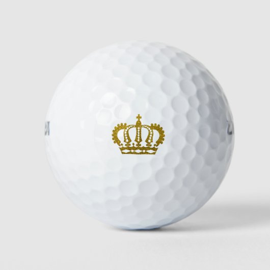 Gold Glitzer Crown Golfball (Vorderseite)