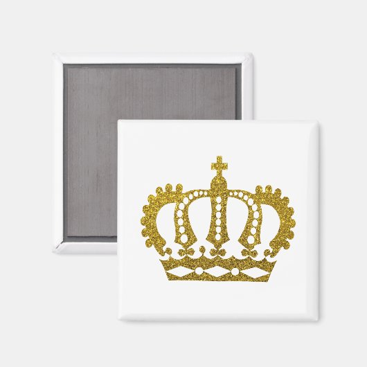 Gold Glitzer Crown Magnet (Vorderseite/Rückseite)