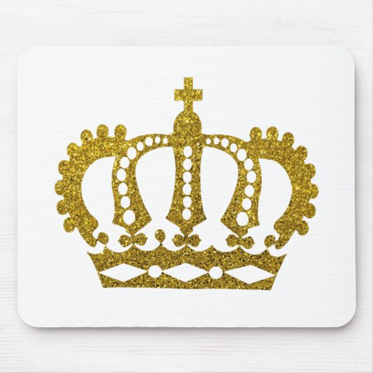 Gold Glitzer Crown Mousepad (Vorne)