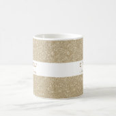 Gold Glitzer Custom Hebrew Jüdischer Shabbat Shalo Kaffeetasse (Mittel)