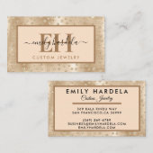 Gold Glitzer Custom Jewelier Visitenkarte (Vorne/Hinten)