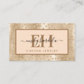 Gold Glitzer Custom Jewelier Visitenkarte (Vorderseite)