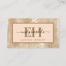 Gold Glitzer Custom Jewelier Visitenkarte