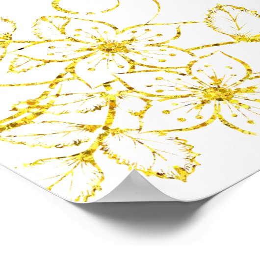 Gold Glitzer, Custom, Wedding, danke, dass Sie unt Poster (Ecke)