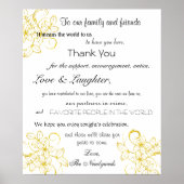 Gold Glitzer, Custom, Wedding, danke, dass Sie unt Poster (Vorne)